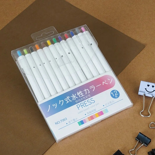 Japanese High Quality Watercolor Brush Pen - Set Of 12