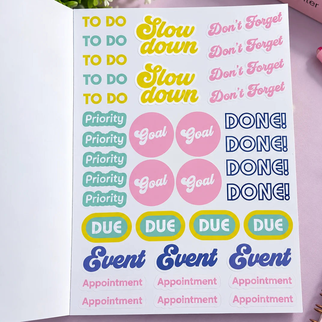 Colorful JOY Decorative Paper Sticker Book