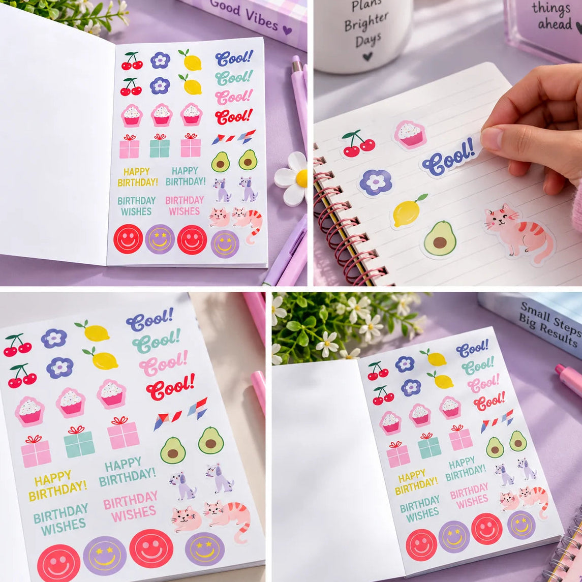 Colorful JOY Decorative Paper Sticker Book