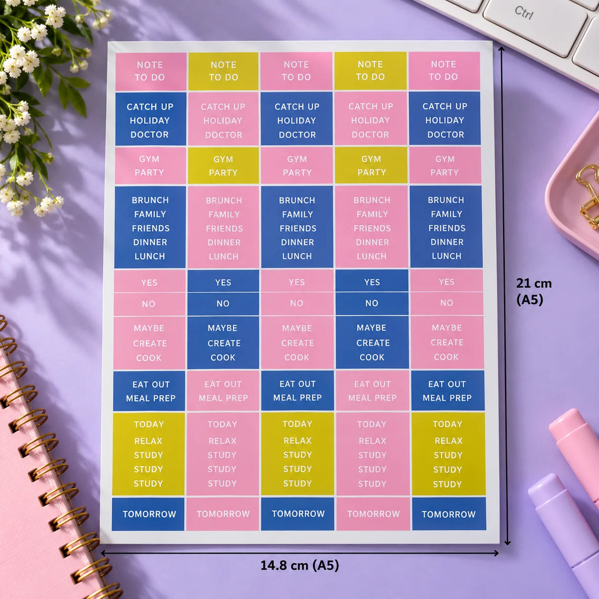 Colorful JOY Decorative Paper Sticker Book