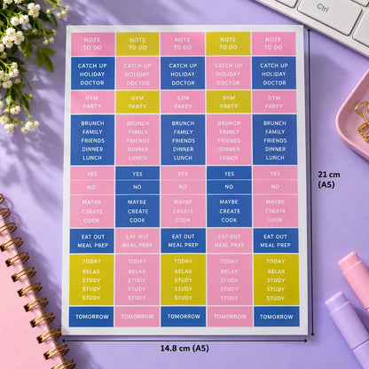 Colorful JOY Decorative Paper Sticker Book