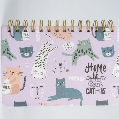 Kawaii Cat Design Spiral Diary with Weekly Planner Pages