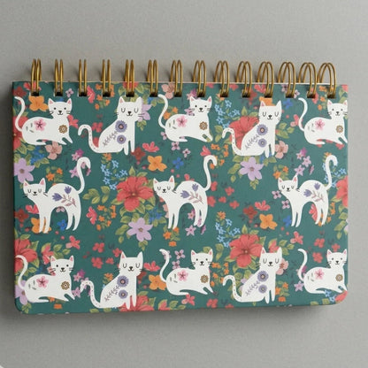 Kawaii Cat Design Spiral Diary with Weekly Planner Pages