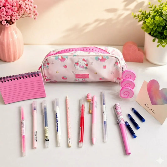 Kawaii Cuties Pen Set with Hello Kitty Pouch