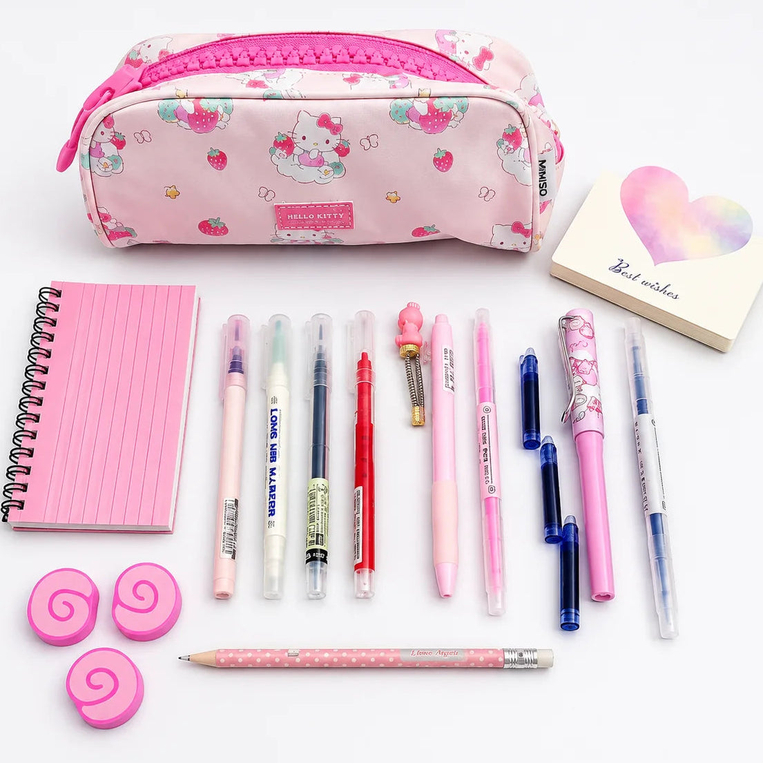 Kawaii Cuties Pen Set with Hello Kitty Pouch