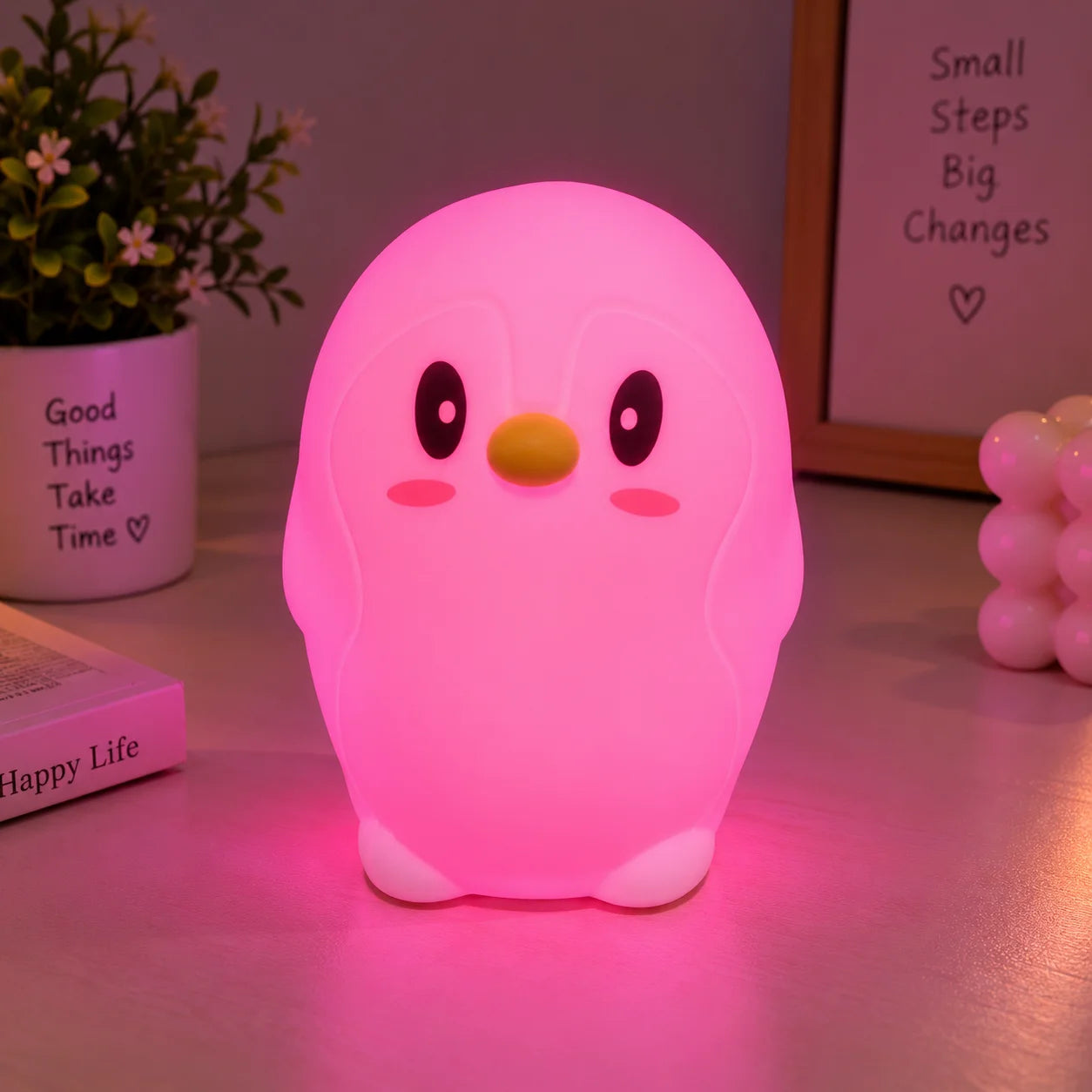 Kawaii Penguin Silicone Night Lamp
