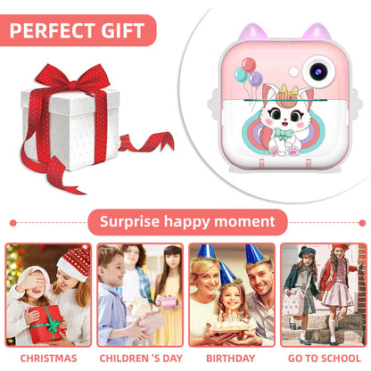 Kids Instant Multi-Functional Mini Printer with Video Camera
