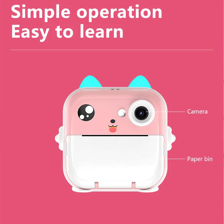 Kids Instant Multi-Functional Mini Printer with Video Camera
