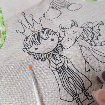 Kids Painting Apron With Water Paints