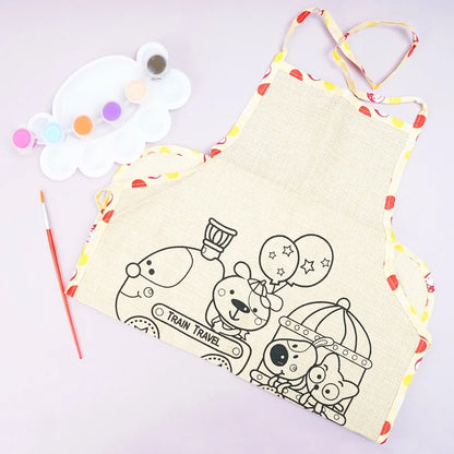Kids Painting Apron With Water Paints
