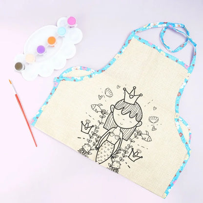 Kids Painting Apron With Water Paints