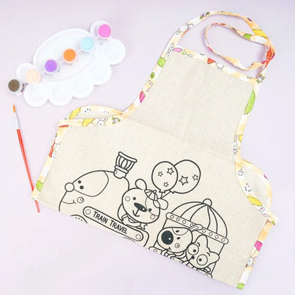 Kids Painting Apron With Water Paints
