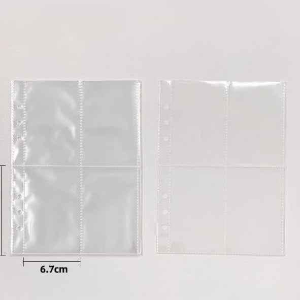 Korean Style Edge Zipper Sparkling Loose Leaf Binder