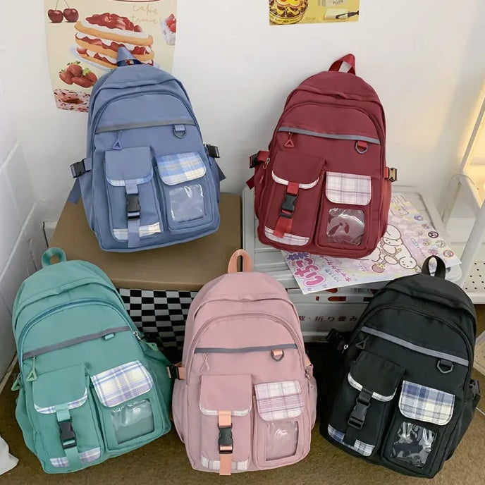 Korean Style Multi-Pocket Casual Backpack