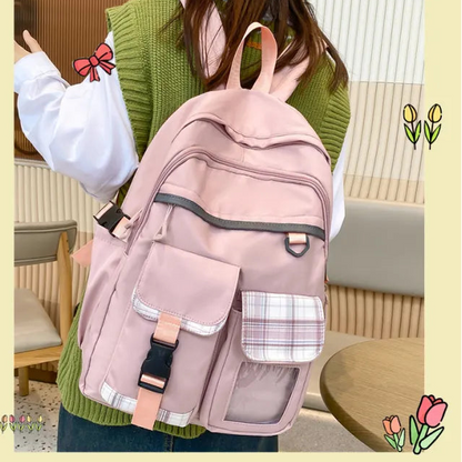 Korean Style Multi-Pocket Casual Backpack