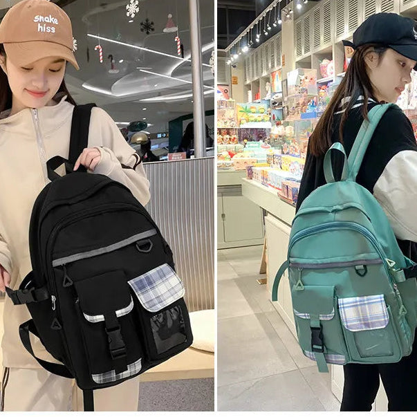 Korean Style Multi-Pocket Casual Backpack