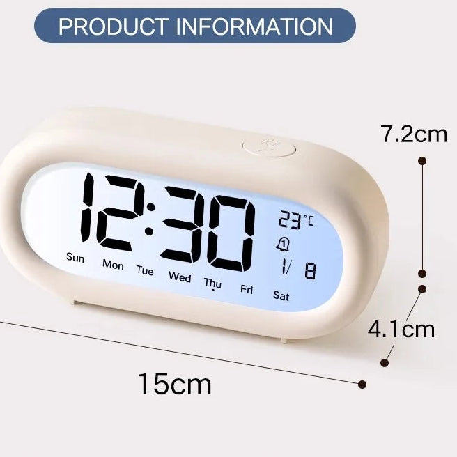 LED Digital Alarm Clock with Temperature Display