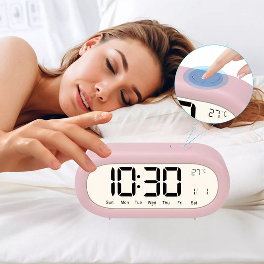 LED Digital Alarm Clock with Temperature Display