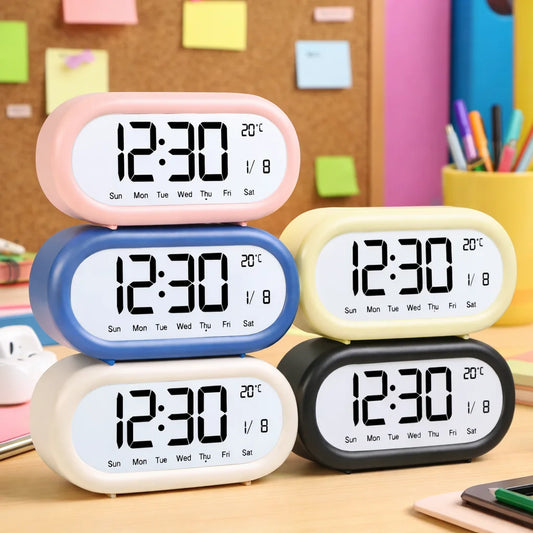 LED Digital Alarm Clock with Temperature Display