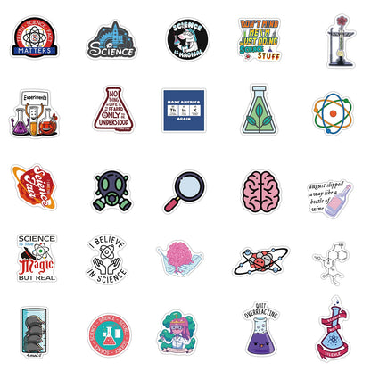 Laboratory Physics Chemistry Stickers - Set of 50