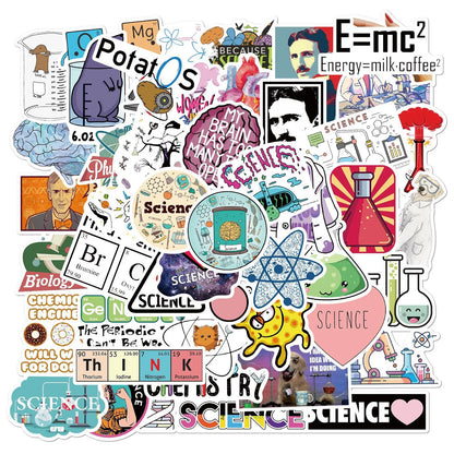 Laboratory Physics Chemistry Stickers - Set of 50