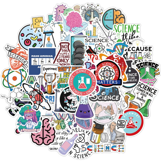Laboratory Physics Chemistry Stickers - Set of 50