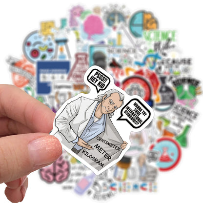 Laboratory Physics Chemistry Stickers - Set of 50