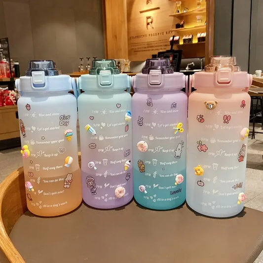 LargeCapacityGradientColor2LFitnessWaterBottle#Sportswaterbottle#Leakproofwaterbottle#Fliptopwaterbottle#Strawwaterbottle#Filteredwaterbottle#Lightweightwaterbottle#Ecofriendlywaterbottle#Portablewaterbottle#Kidswaterbottle#Hikingwaterbottle#colorstylewaterbottle#multishadewaterbottle