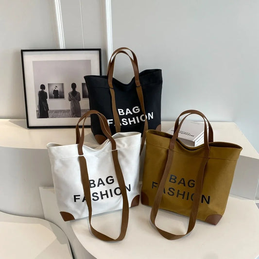 Retro Canvas Tote & Shoulder Bag
