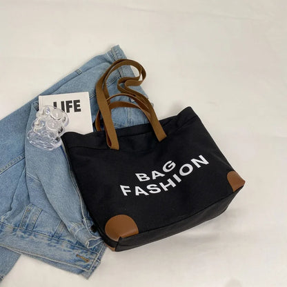 Retro Canvas Tote & Shoulder Bag