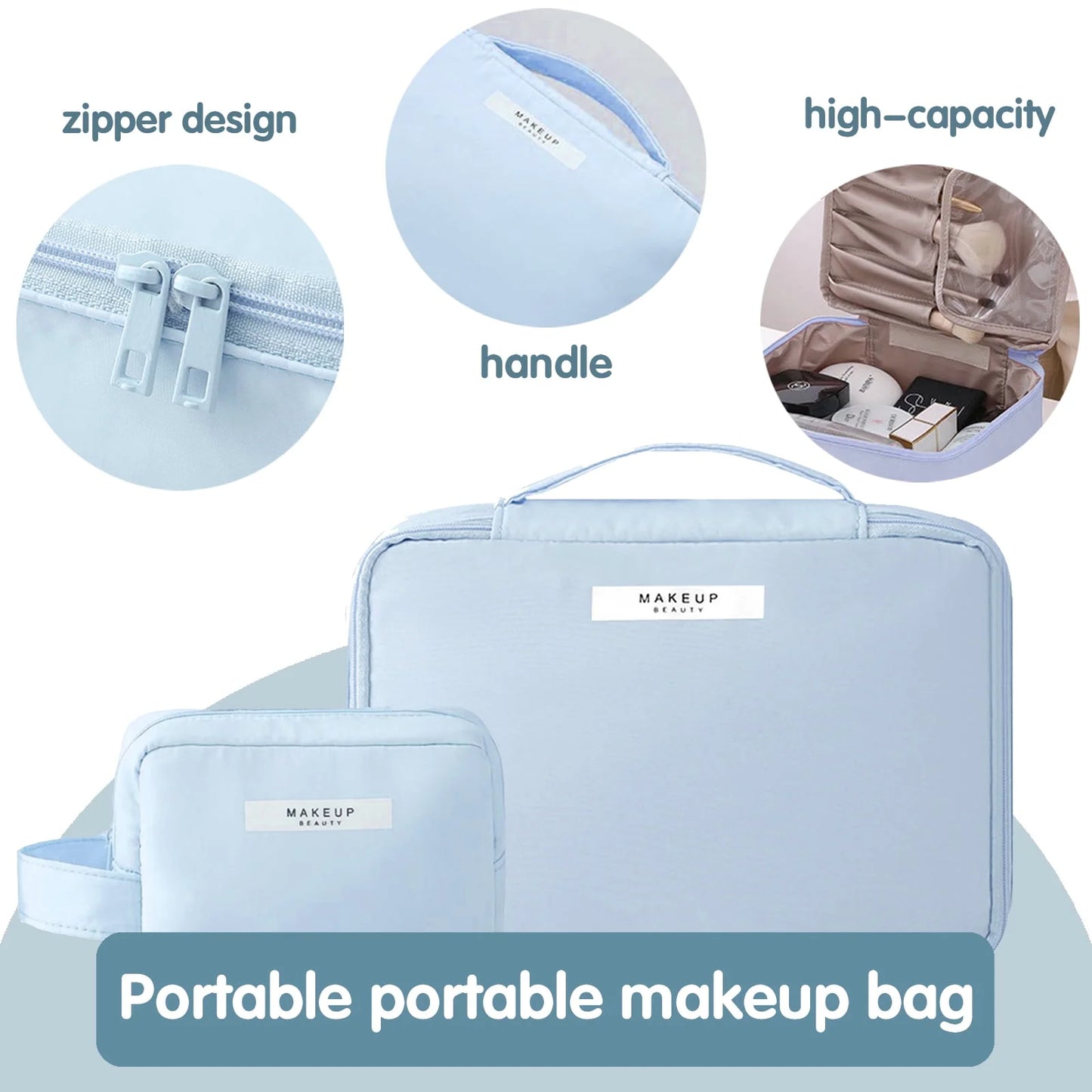 Large Capacity Travel Cosmetic Bag