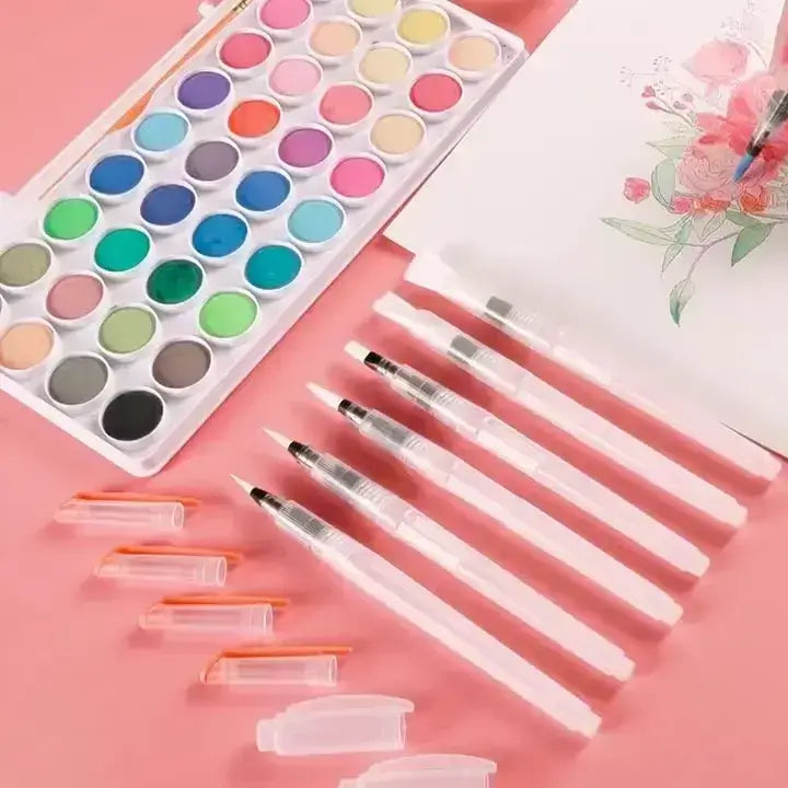 Large Capacity Water Storage Brush Pen  - Set of 6