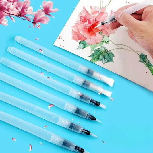 LargeCapacityWaterStorageBrushPenSetof6#Paintbrush#Bristles#Brushstrokes#Brushsizes#Brushshapes#Syntheticbrushes#Naturalhairbrushes#Flatbrushes#Roundbrushes#Filbertbrushes#Fanbrushes#Detailbrushes#Watercolorbrushes#Acrylicbrushes#Oilbrushes#Gessobrushes#Paintbrush