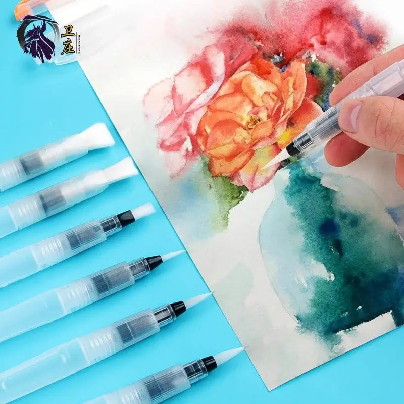Large Capacity Water Storage Brush Pen  - Set of 6