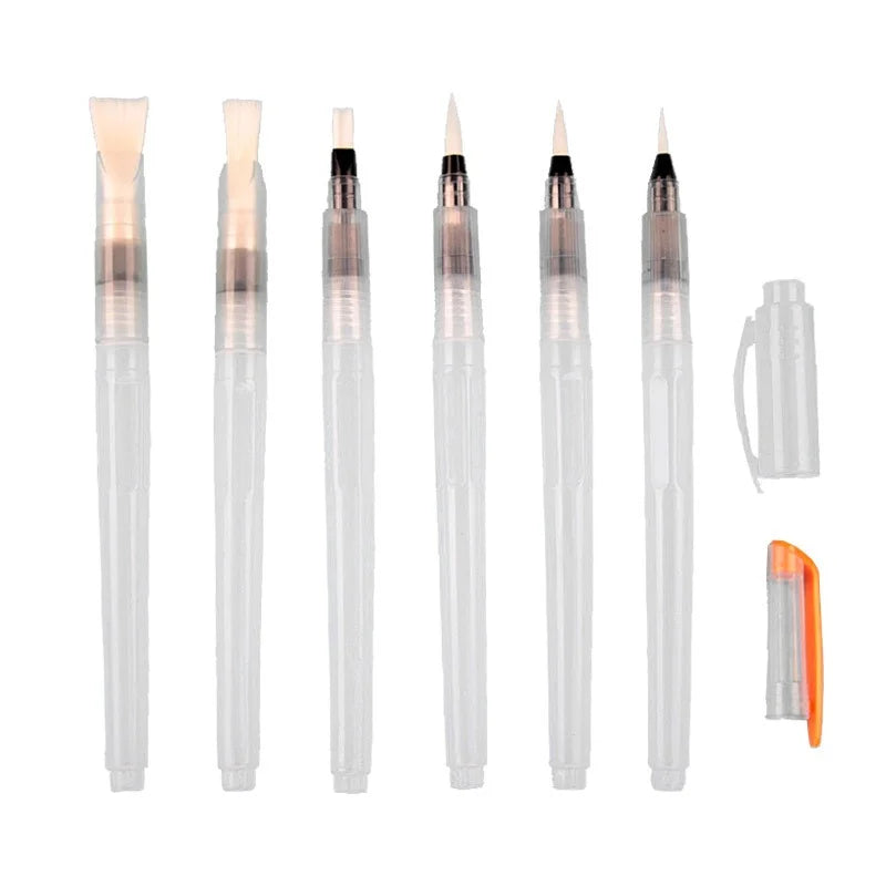 Large Capacity Water Storage Brush Pen  - Set of 6