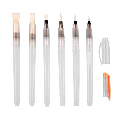 Large Capacity Water Storage Brush Pen  - Set of 6