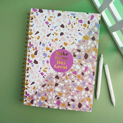 Reflective Notebook Lavender Reflection Writing Notebook Coil Journal – thepaperworm