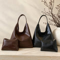 PU Leather Retro Shoulder Bag with Pouch
