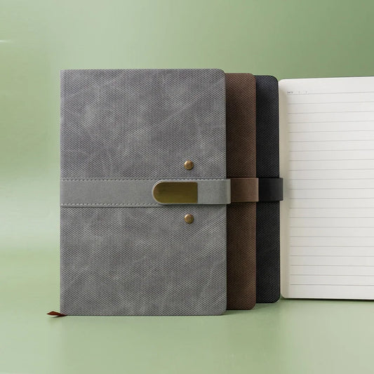 Leather Cover Notebook Diary with Magnetic Closure