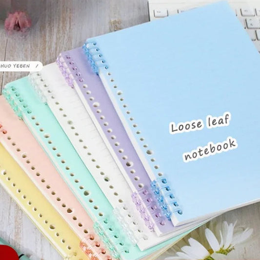 Loose Leaf Grid/Checked Notebook with Plastic Binder