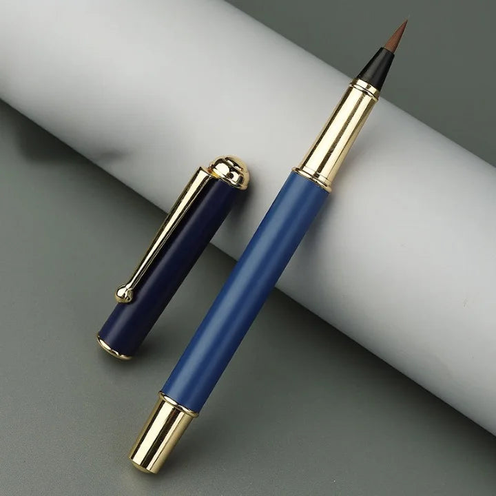 Luxury Morandi Metal Calligraphy Brush Pen