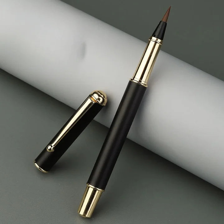 Luxury Morandi Metal Calligraphy Brush Pen