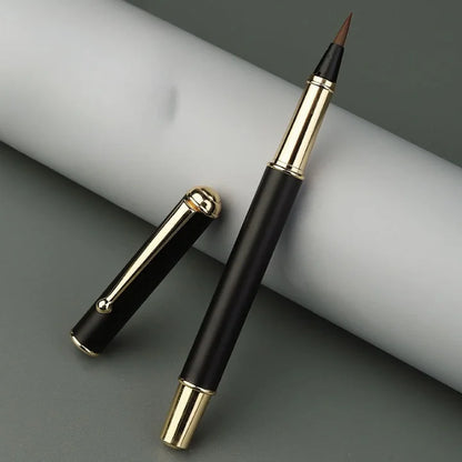 Luxury Morandi Metal Calligraphy Brush Pen