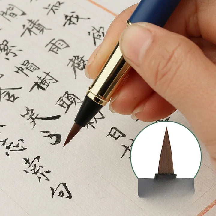 Luxury Morandi Metal Calligraphy Brush Pen