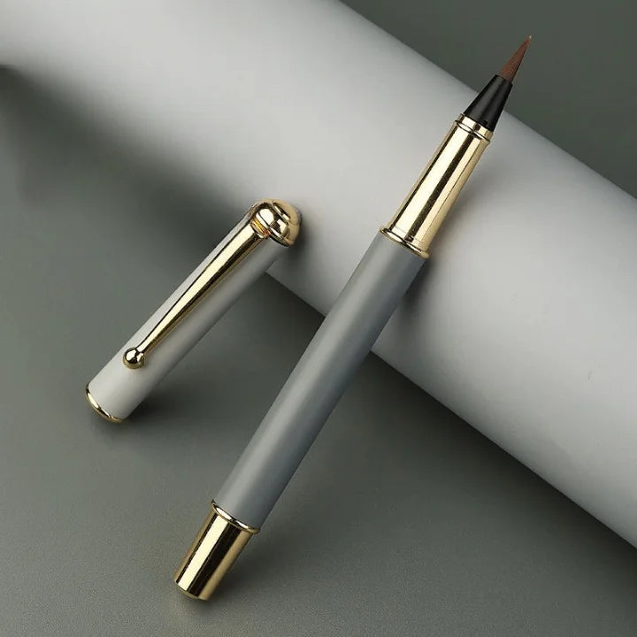 Luxury Morandi Metal Calligraphy Brush Pen