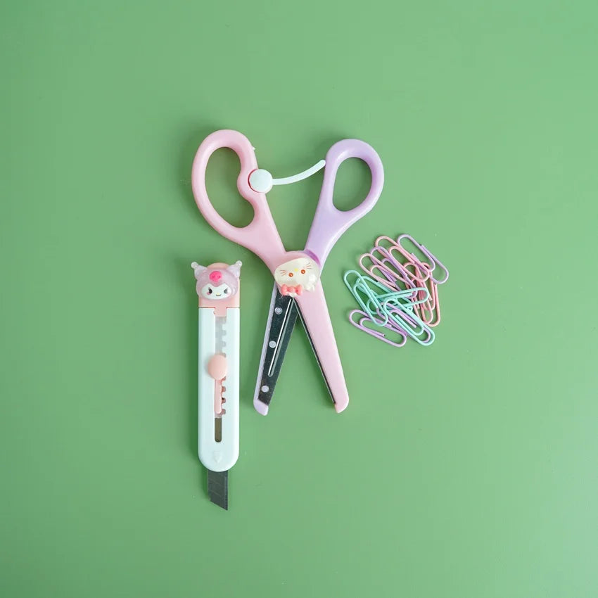 Macaron Candy Color Scissor With Paper Cutter