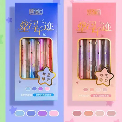Gradient Glitter Highlighters Set