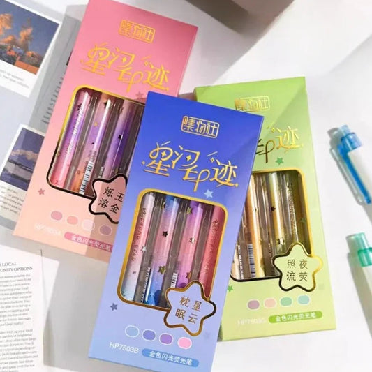 Gradient Glitter Highlighters Set