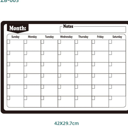 Reusable Magnetic Monthly Planner Sheet
