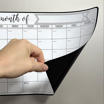 Reusable Magnetic Monthly Planner Sheet